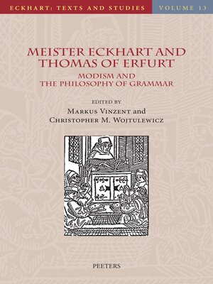 cover image of Meister Eckhart and Thomas of Erfurt